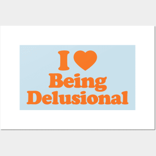 Y2K Tee Shirt, 100% delusional Shirt, Funny Tee, 2000's t-Shirt, I heart being delusional, I Love Being Delusional, 90s Aesthetic, Funny Quote Y2K Posters and Art